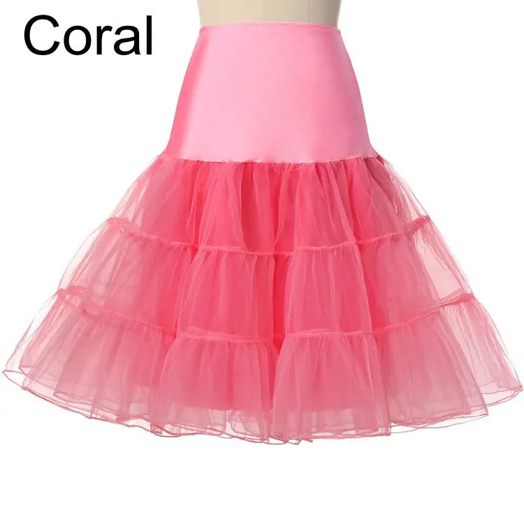 Colourfun Pettiskirts Cosplay Rockabilly Crinoline Underskirt