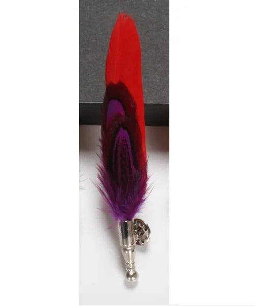 Feather Lapel Pin Brooch Hat Pin Handmade Suit Accessory Gift Idea