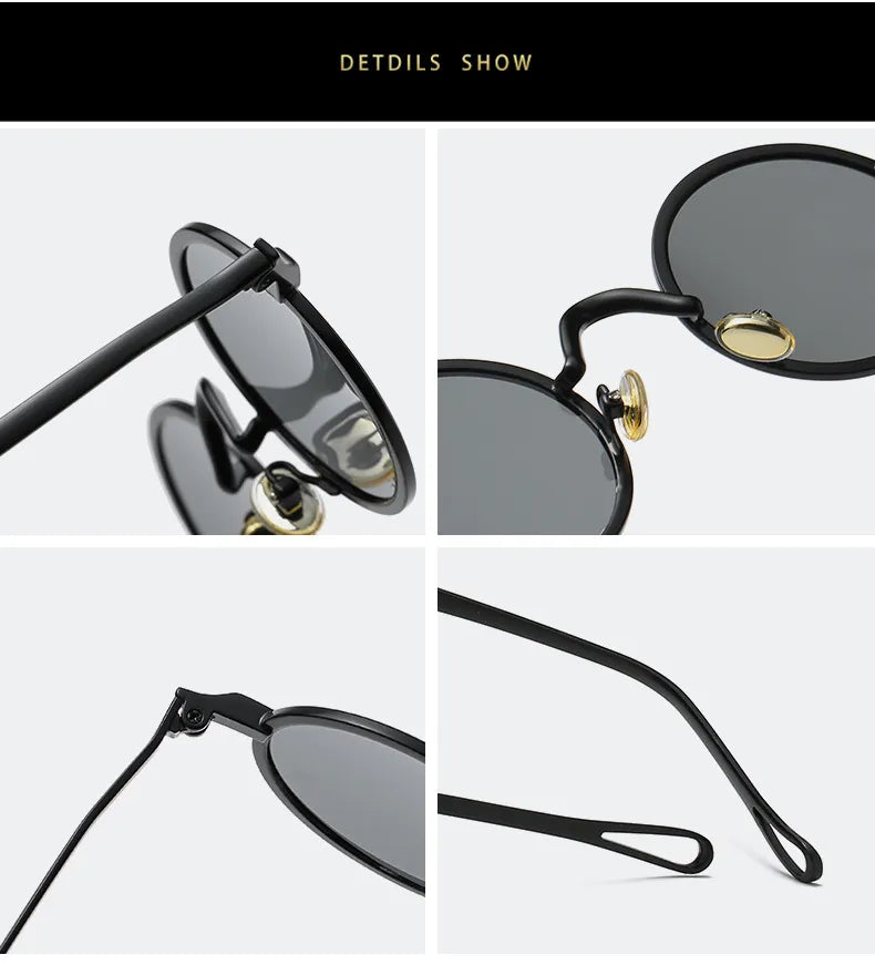 Frank's Round Metal Sunglasses UV400 Sun Glasses