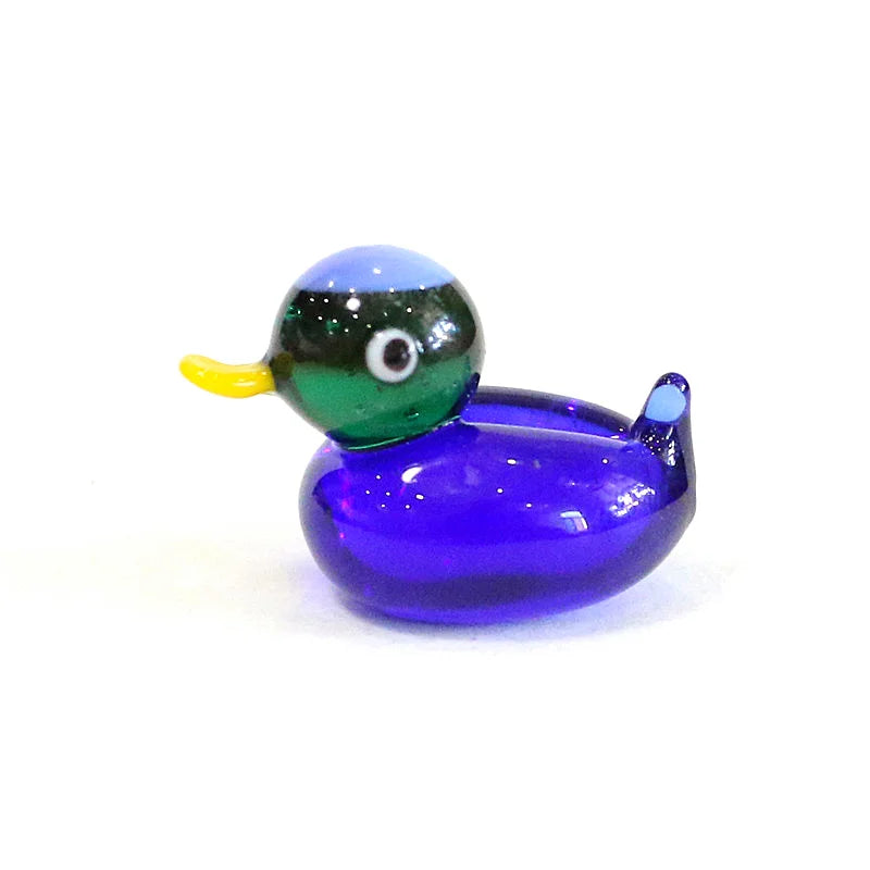 Glass Duck Mini Figurines Tea Pets