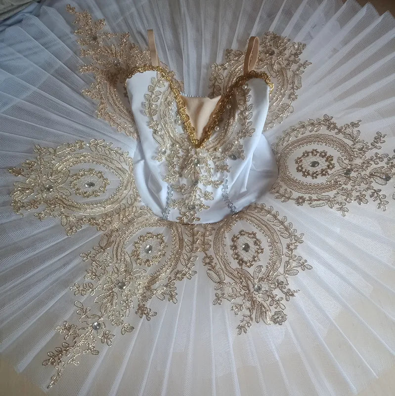 Royal Gold Swan Lake Professional Pancake Ballet Tutu Dress Ballet