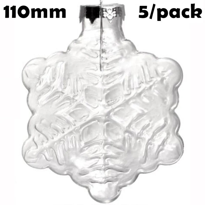 5 Pieces x DIY Paintable Fillable Shatterproof Christmas Decoration Ornaments 65mm Square Cube