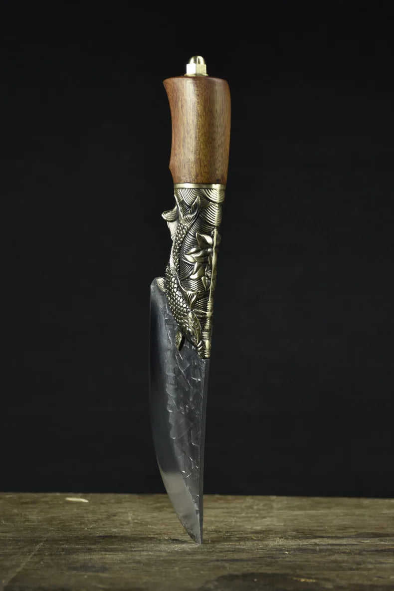 The Fisherman's Knife Steel Blade Handmade Forged Utility Boning Chef Cleaver