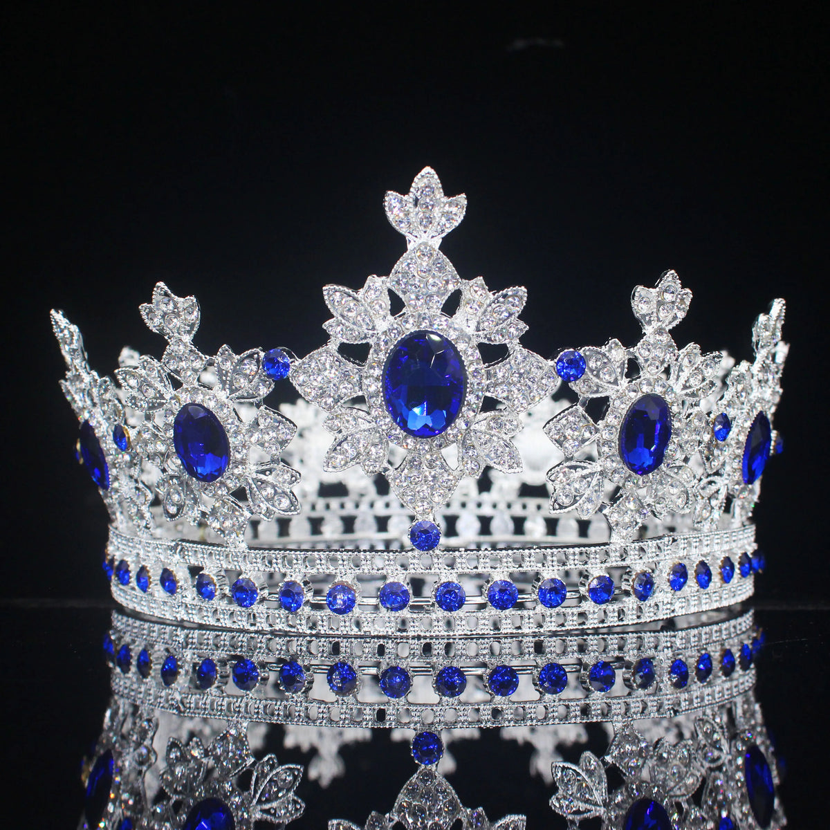 Baroque Full Round Royal Queen King Crowns
