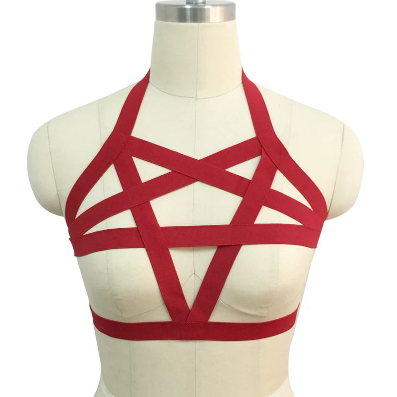 Pentagram Punk Harness Cage Body Harness