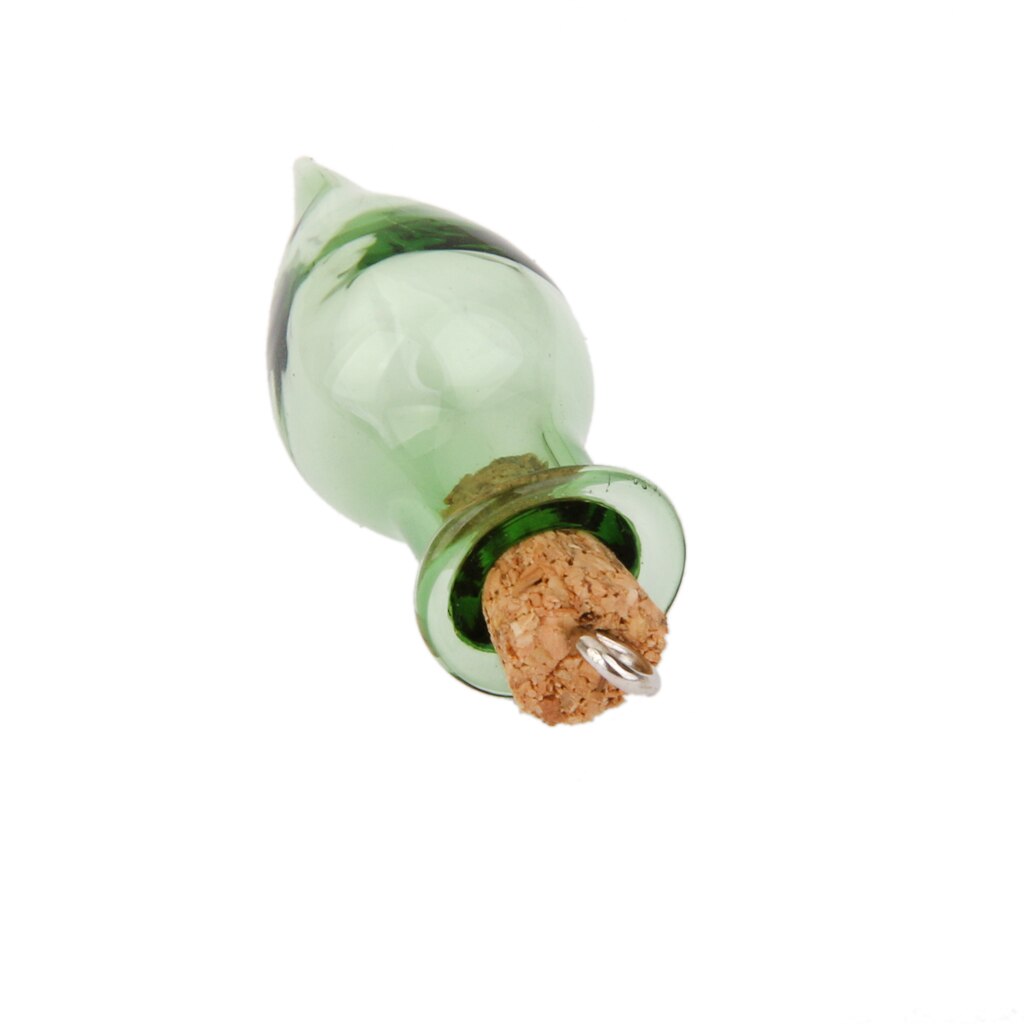 Ten Green Vial Bottles DIY Jewellery Making
