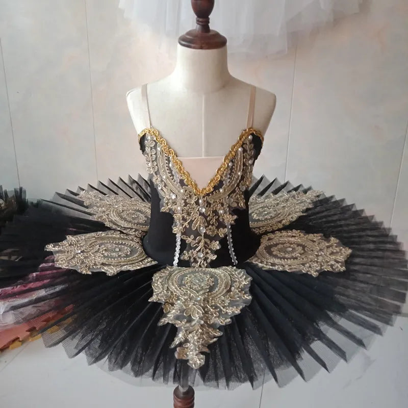 Royal Gold Swan Lake Professional Pancake Ballet Tutu Dress Ballet