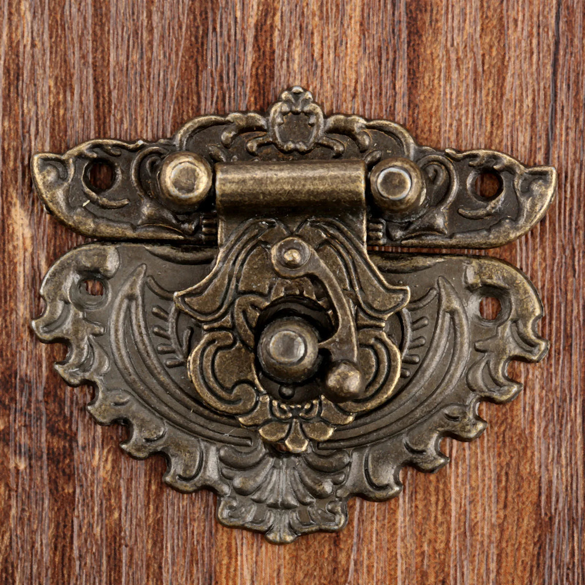3pcs/set Antique Bronze Padlock Wood Box Latch Hasp Hinge Furniture Hardware