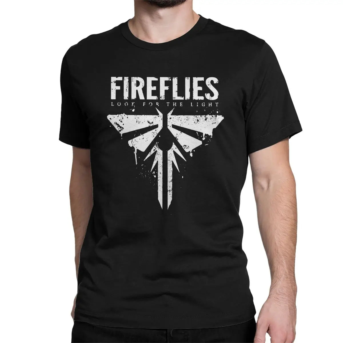 Men's Fireflies Last Of Us T-Shirt Ellie Joel Video Game 100% Cotton