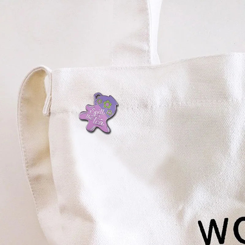 Spill the Tea Enamel Pin