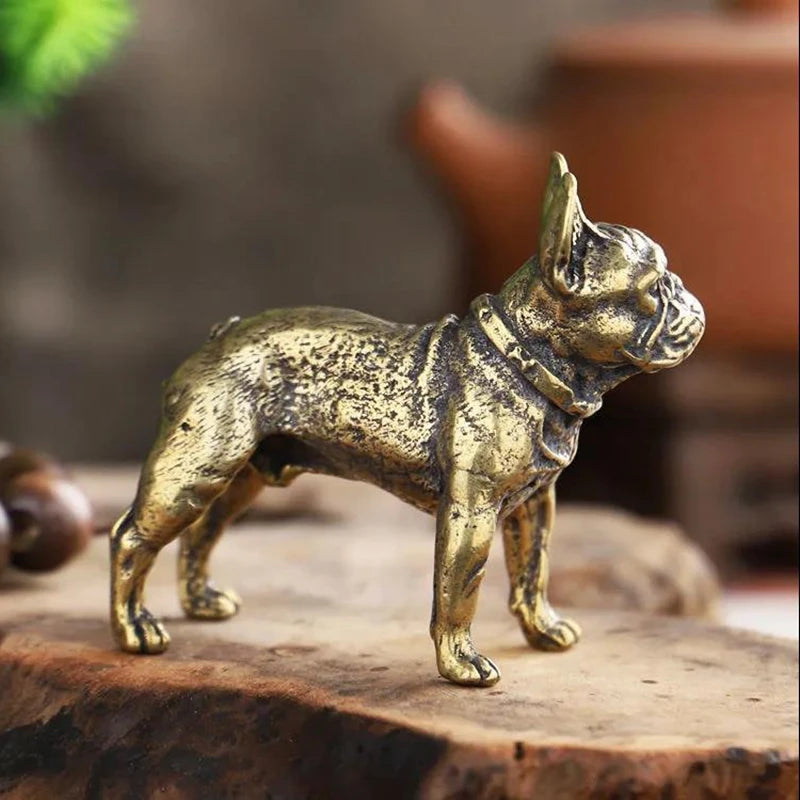 Copper Bulldog Figurine Tea Pets