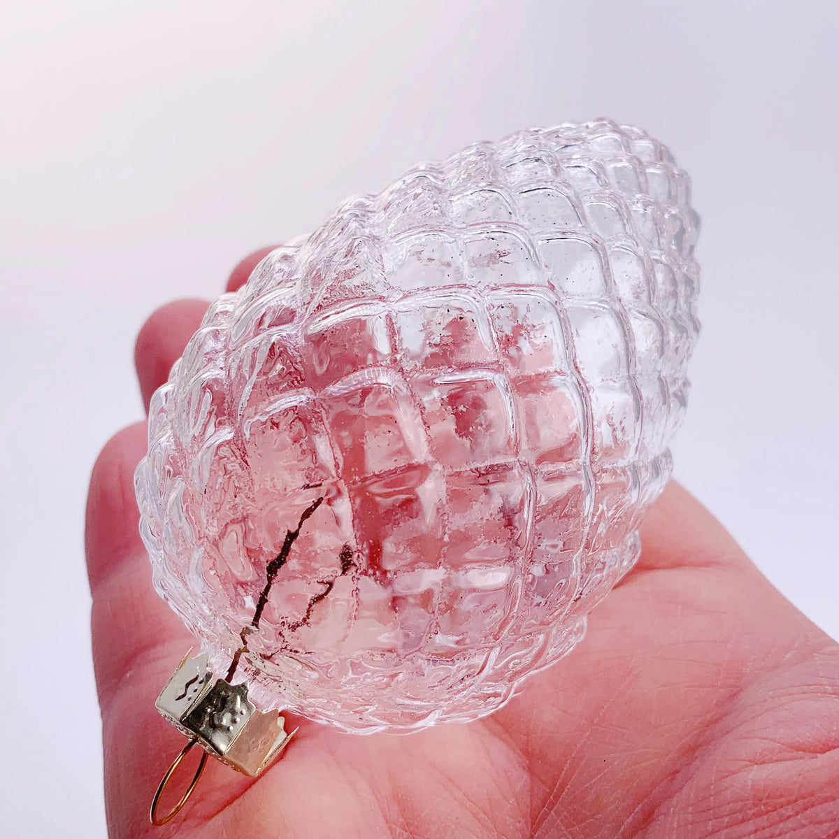 5 Pieces x DIY Paintable Home Wedding Christmas Decoration Ornament 90*60mm Glass Pine Cone Nut