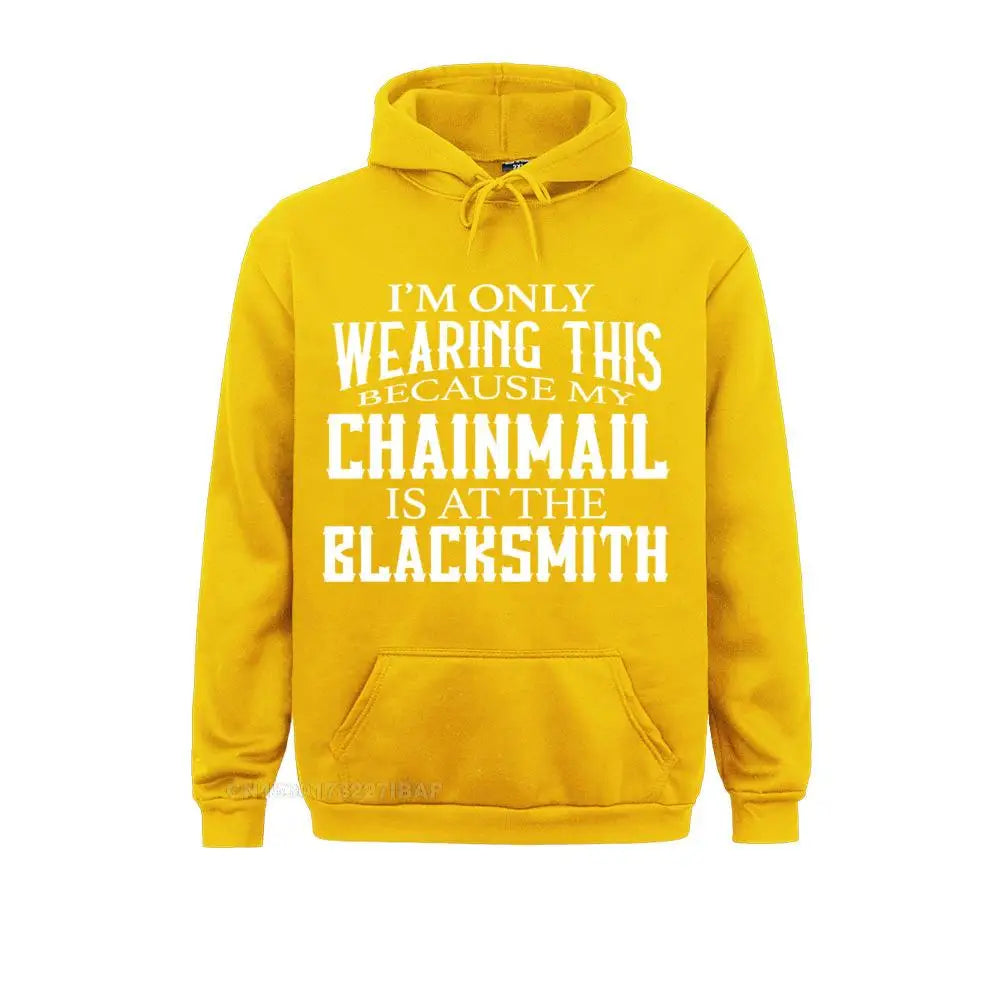 Chainmail is at the Blacksmith Ren Fair Men's Hoodie Sweatshirts