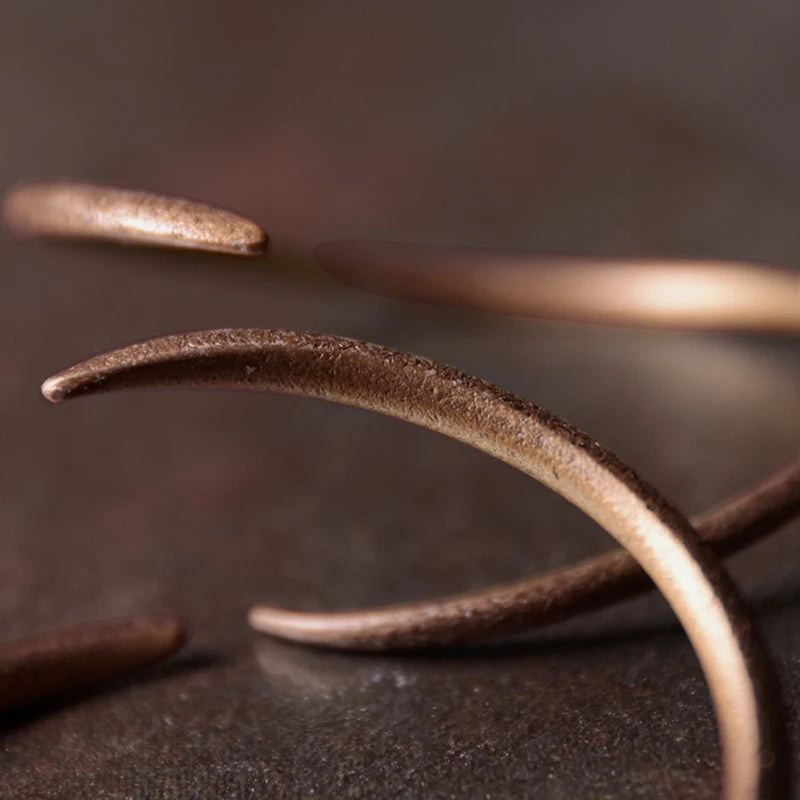 Hand Forged Solid Copper Cuff Bracelet