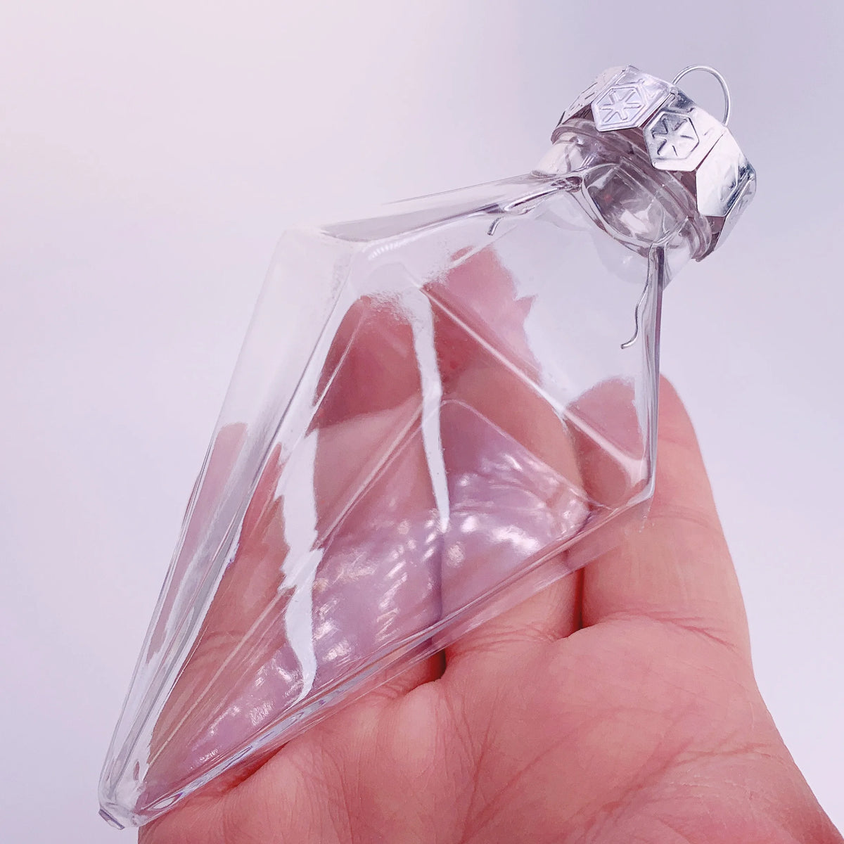 Twenty DIY Paintable Fillable Shatterproof Christmas Decoration Ornaments 115mm Plastic Diamond