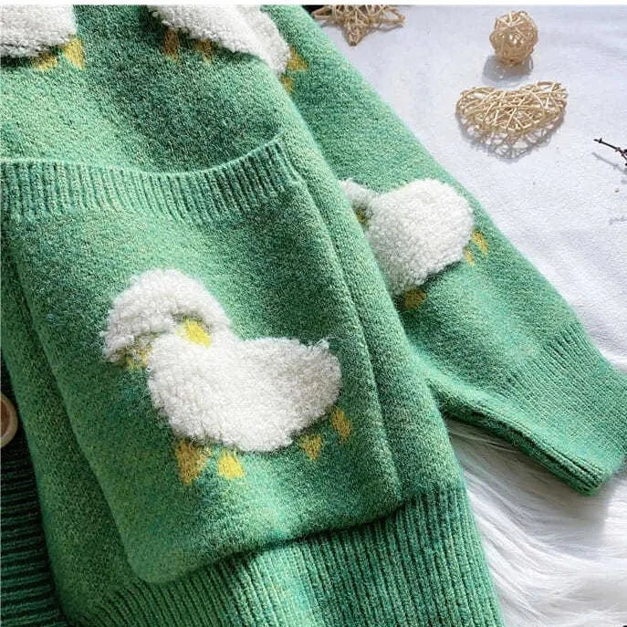 Fluffy Sheep Thick Sweater Cardigan