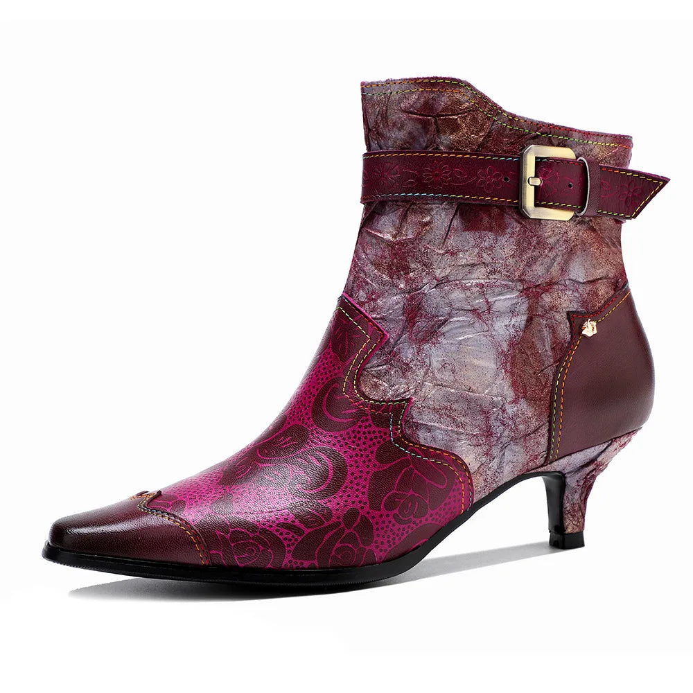 Serafina Rose's Genuine Leather Ankle Boots