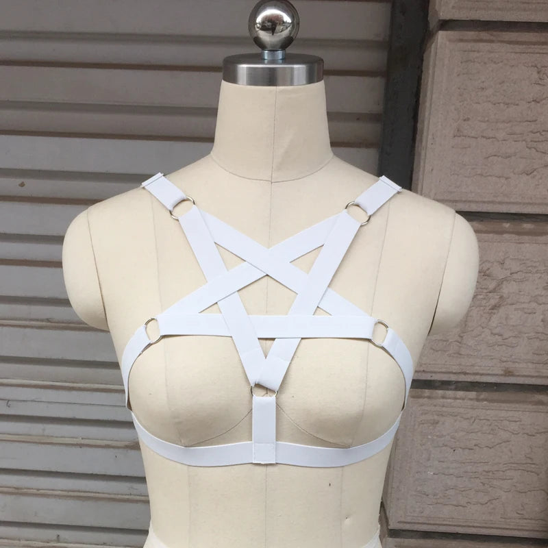 Pentagram Punk Harness Cage Body Harness