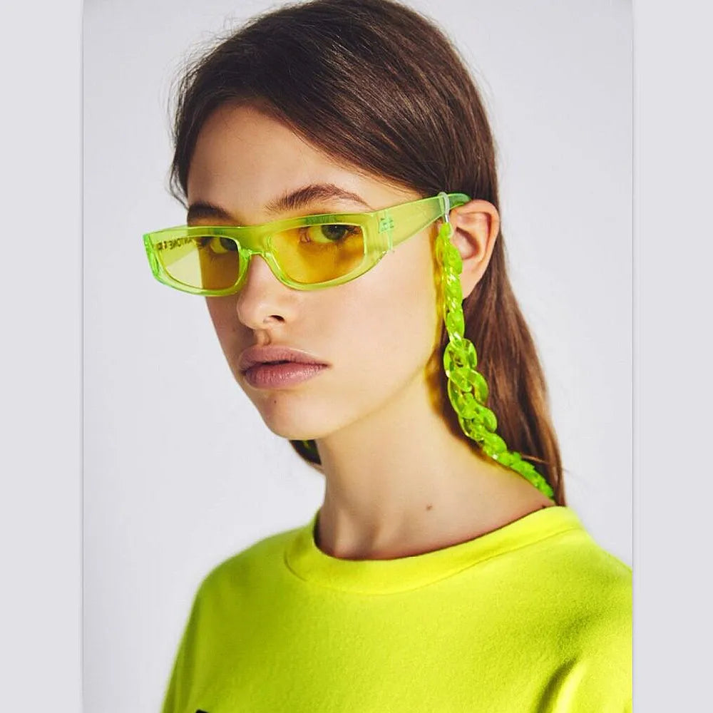 Resin Acrylic Glasses Chain Funky Sunglasses Accessories