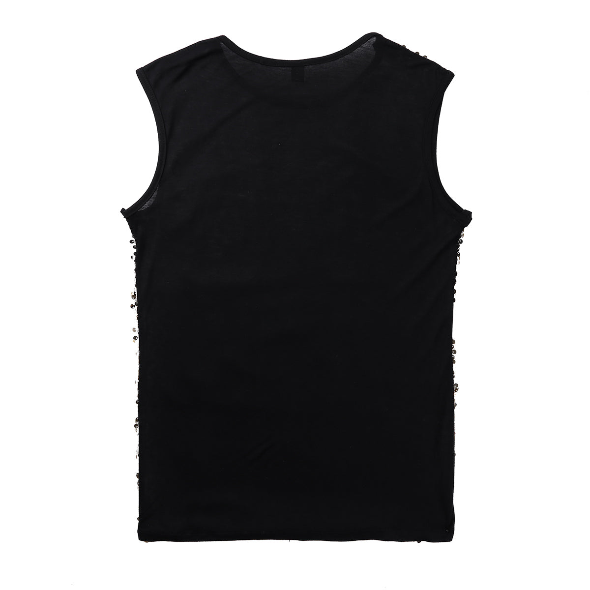 Mens Sequinned Tank Tops Festival Rave Party Clubwear