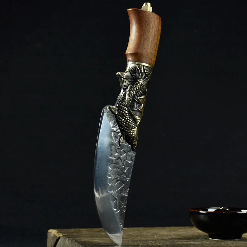 The Fisherman's Knife Steel Blade Handmade Forged Utility Boning Chef Cleaver