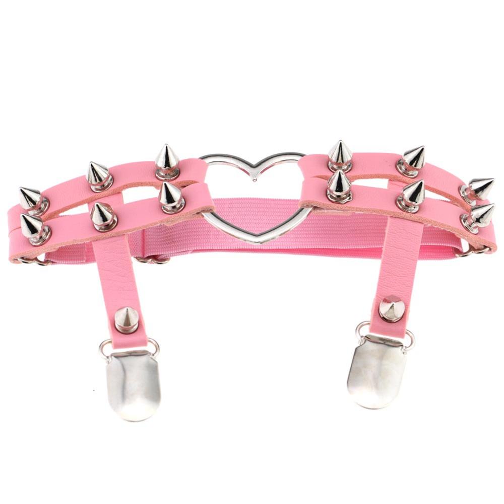 Studded Heart Thigh Garter