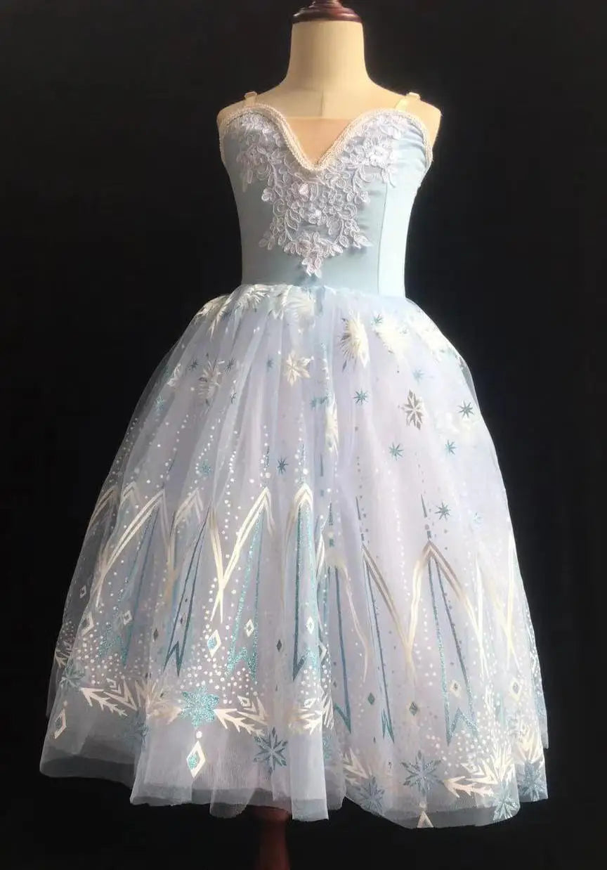 Sweetness Long Ballet Tutu Dress Contemporary Dance Ballerina Dress Costumes