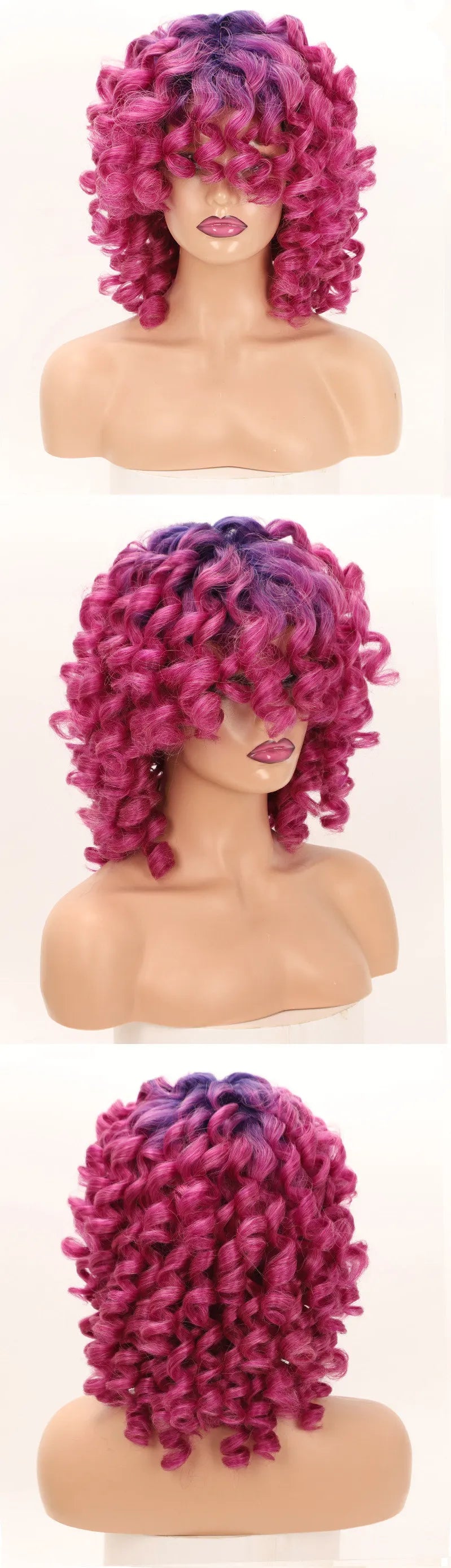 Ringlet Wigs Orange Pink Blonde Cosplay Wigs