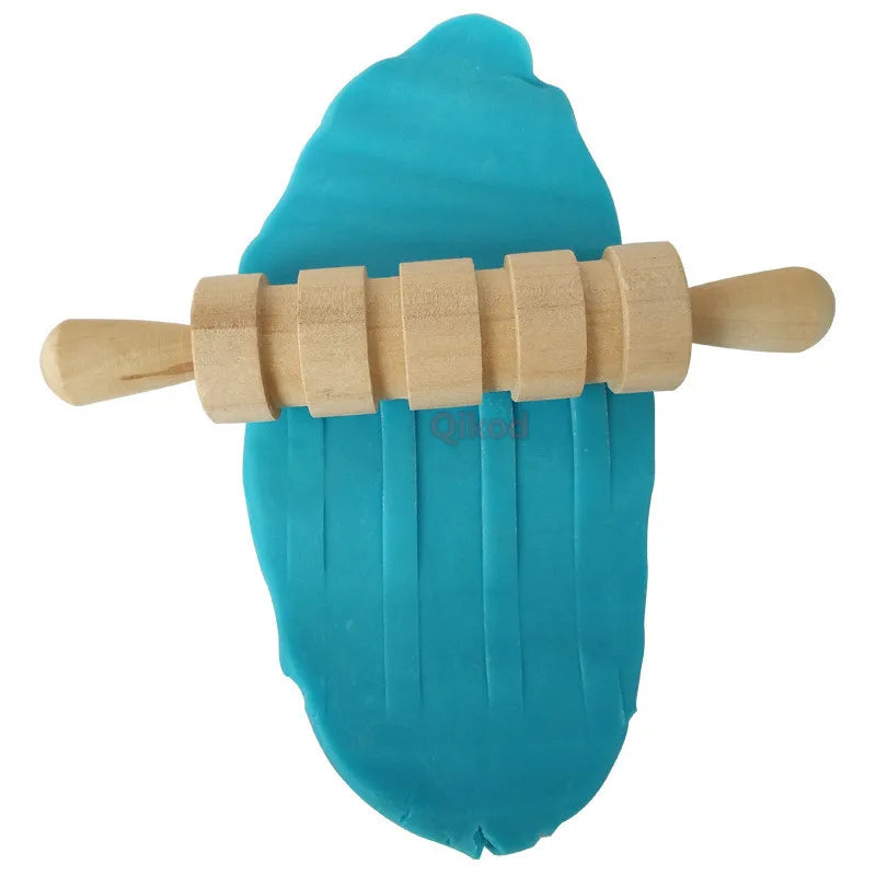 Kids DIY Clay Playdough Cookie Tools Molds Wood Educational Toys for Children