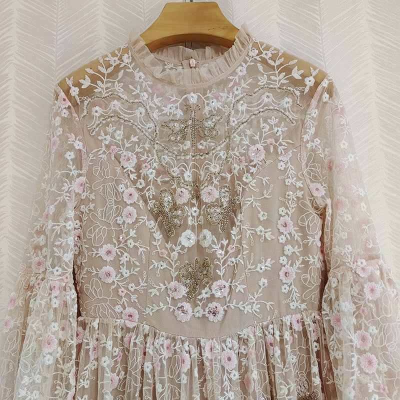 Amelia's Beaded Sequinned Embroidered Spring Season Dress