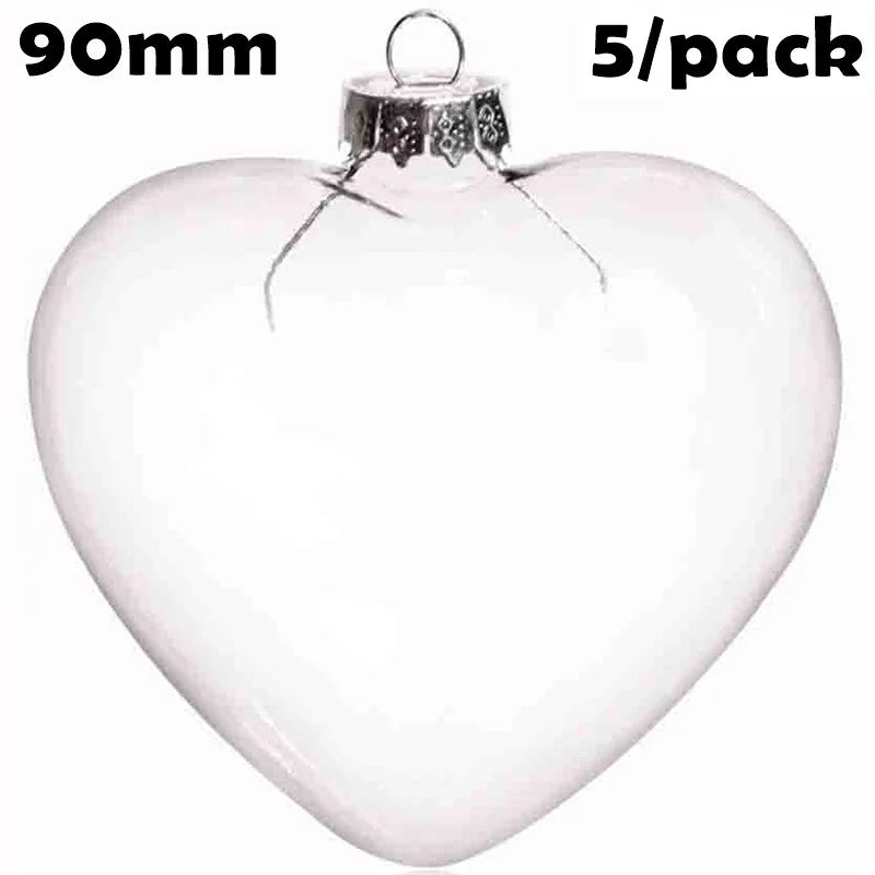 5 Pieces x DIY Paintable Fillable Christmas Decoration Glass Ornaments 110*50mm