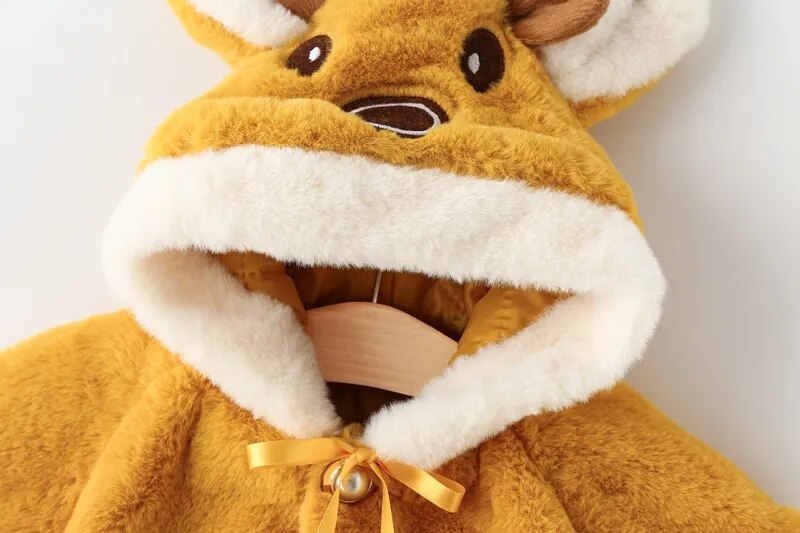 Christmas Deer Plush Baby Jacket