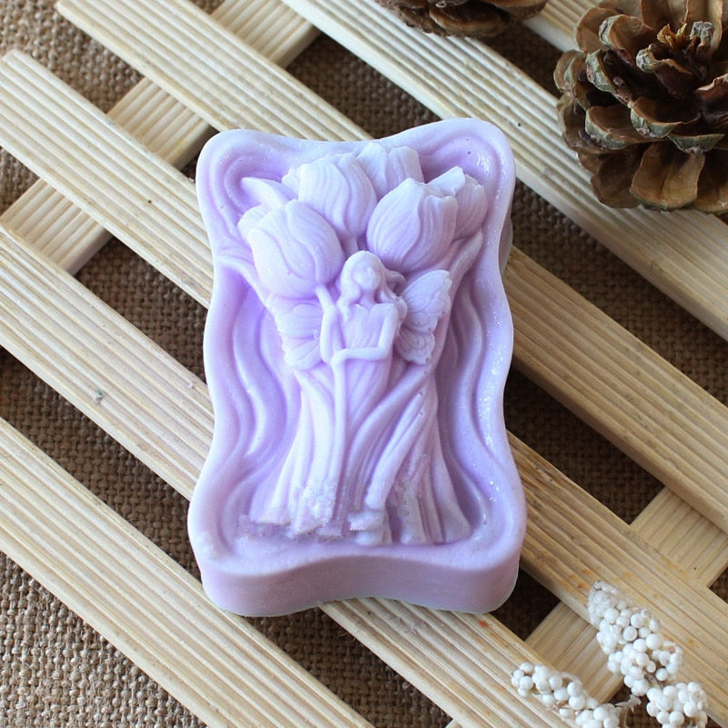 Tulip Flower Fairy Soap Resin Silicone Mould for Soap Candle Making DIY Crafts