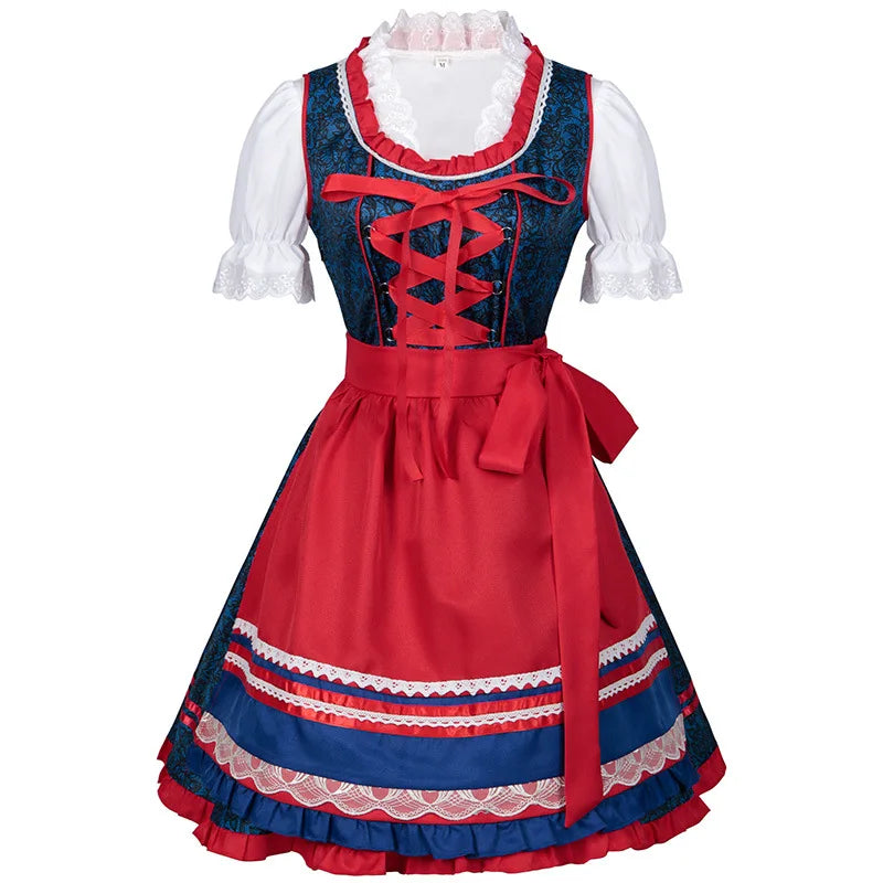 Oktoberfest Costume Dress Women Germany Beer Maid Tavern Waitress Cosplay