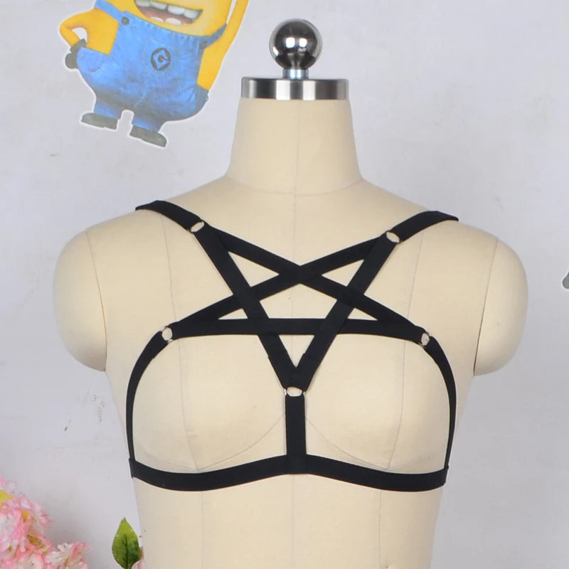 Pentagram Punk Harness Cage Body Harness