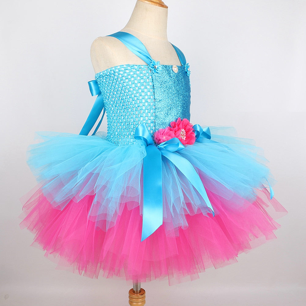Trolls Tutu Dress Princess Poppy Costume Halloween Dresses