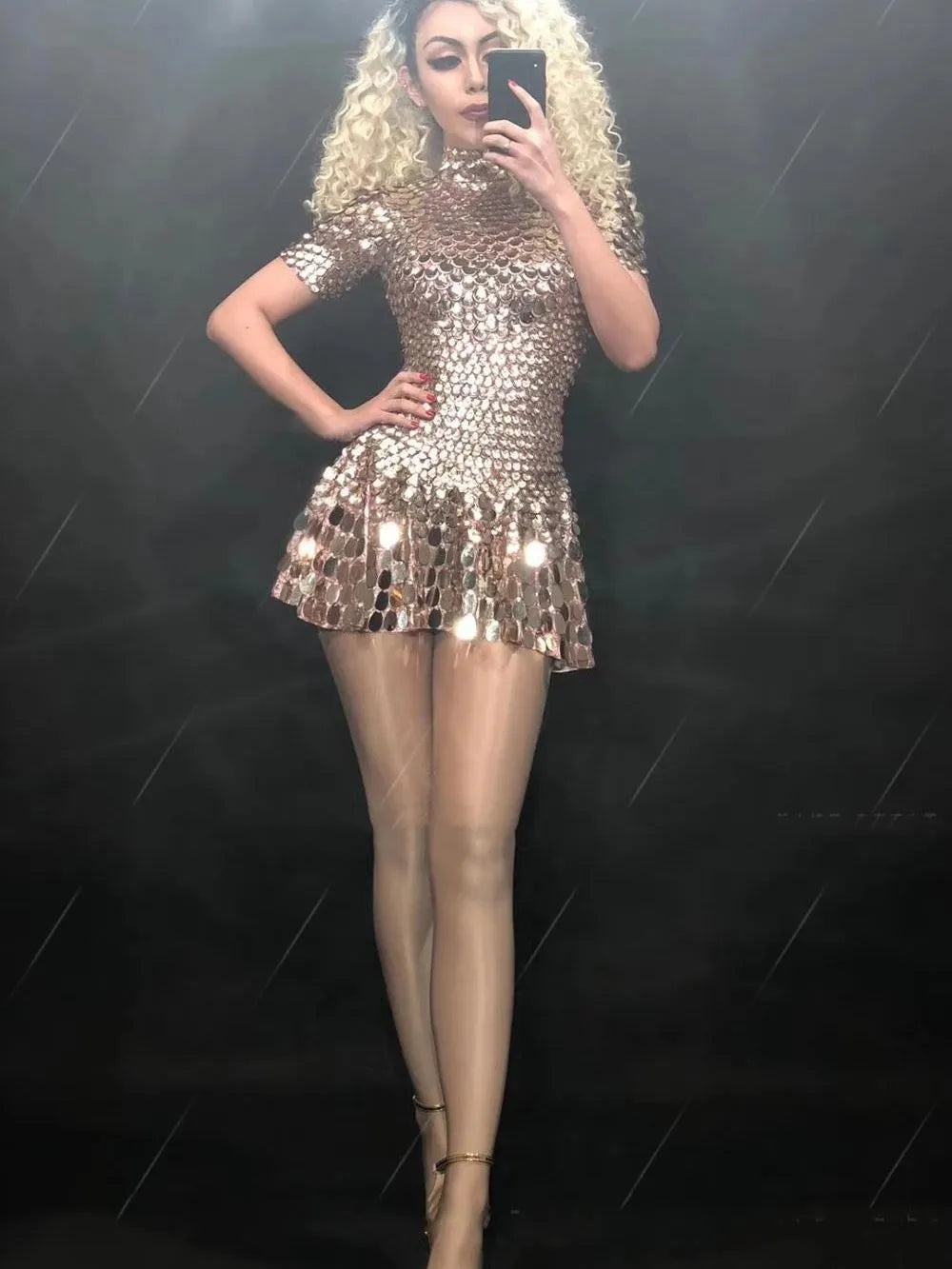Sequin Scales Mini Dress Performance Costume