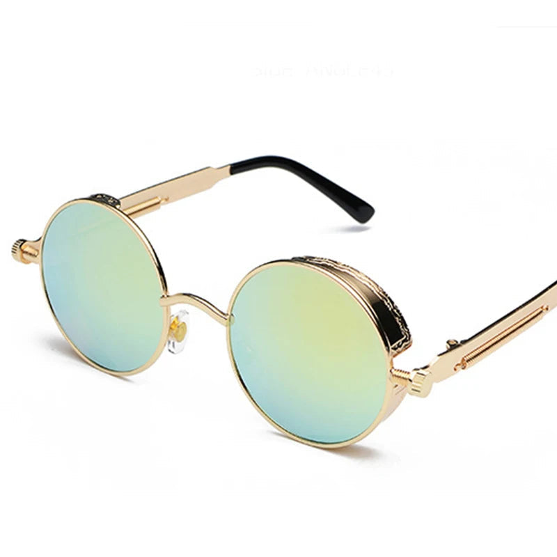 Leon's Round Polarised Sunglasses Steampunk UV400