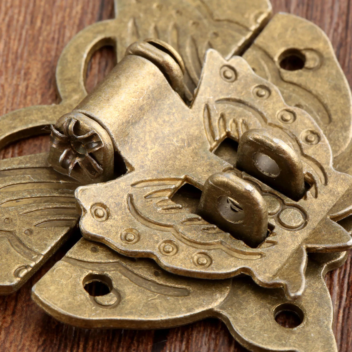 Antique Bronze Butterfly Hasp Latch Wooden Box Clasp Furniture Hardware