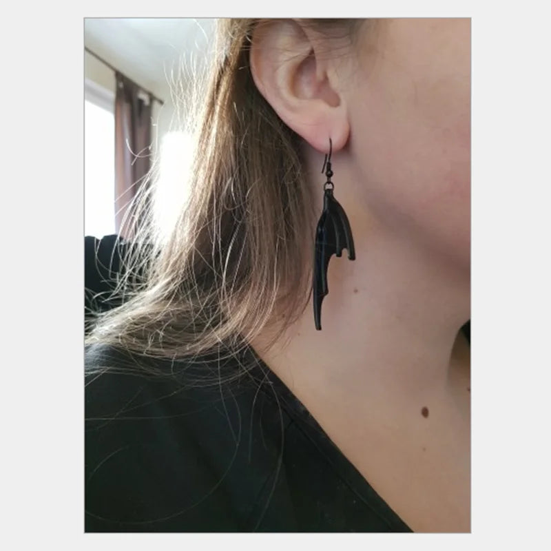 Vampire Bat Wing Earrings Halloween Jewellery