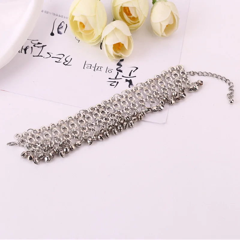 A Pair of Silver Bells Anklet Foot Jewellery