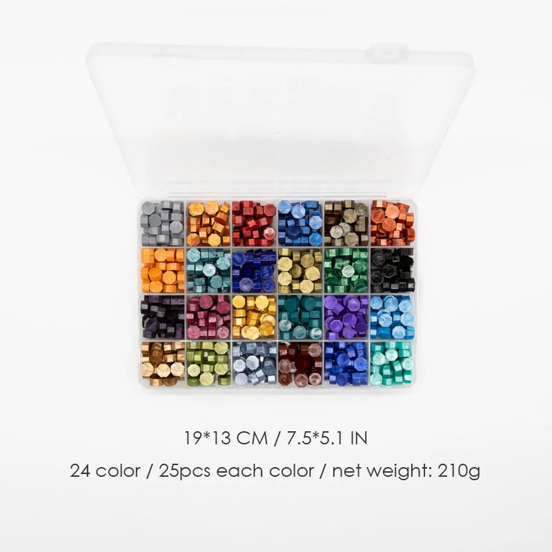 Sealing Wax Box Set Stamp Seal Beans Beads Wax stamp Making Tools