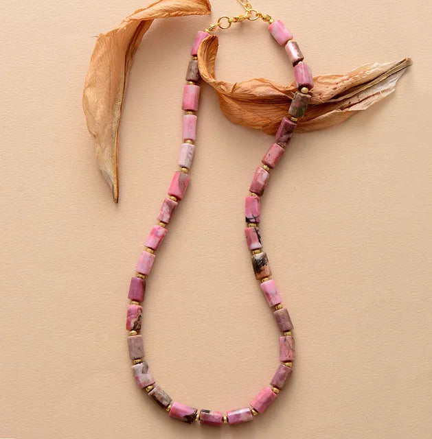 Apatite Lariat Natural Stone Choker Necklaces