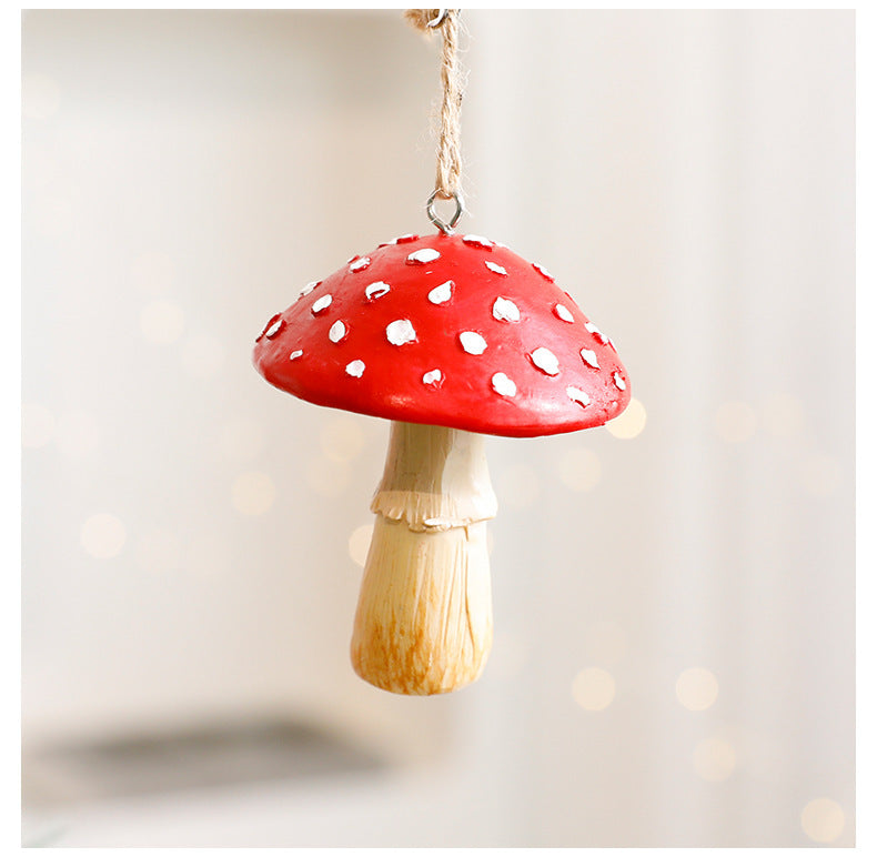 1/3Pcs Red Mushroom Christmas Tree Hanging Ornaments