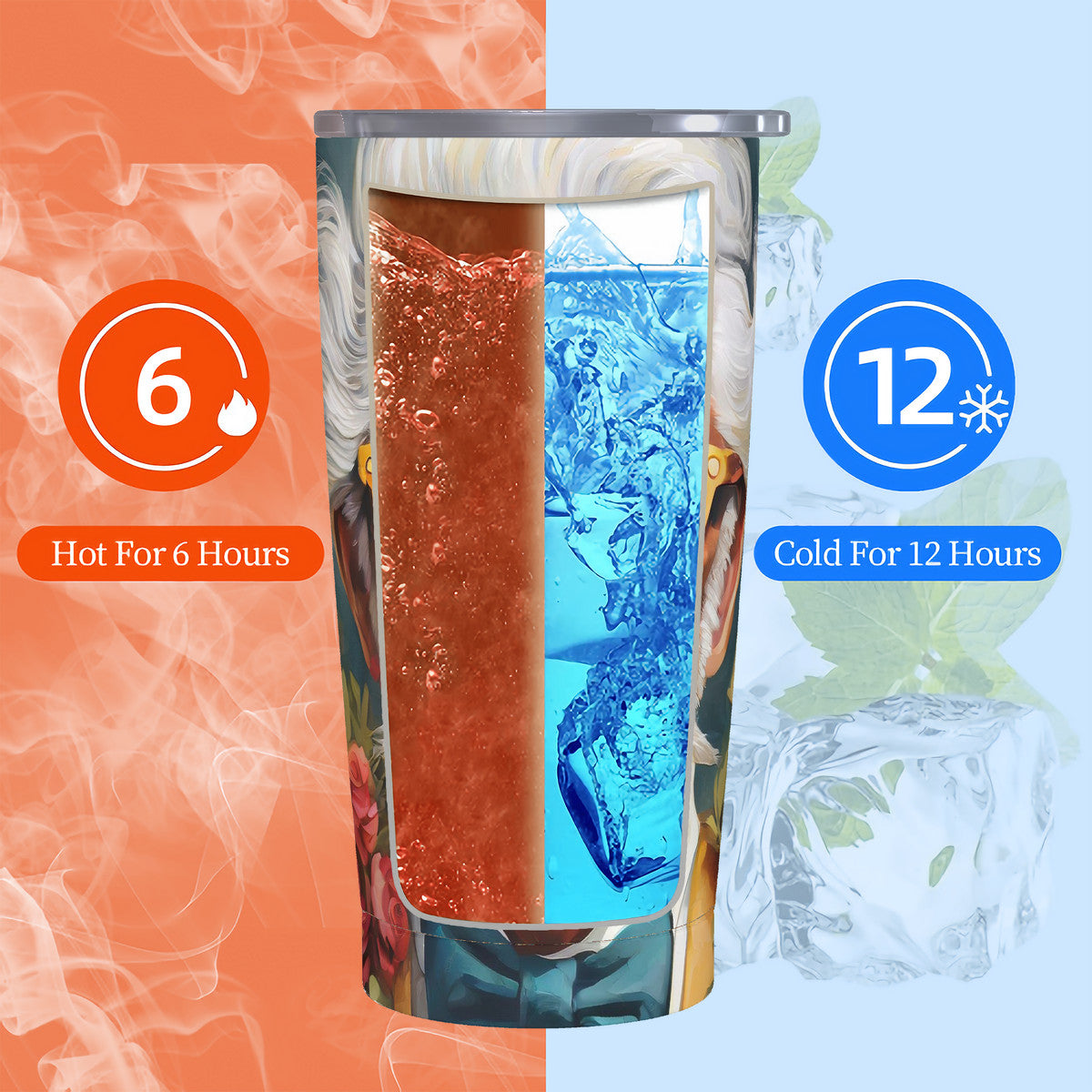 Glorious George 20oz Stainless Steel Straw Lid Cup