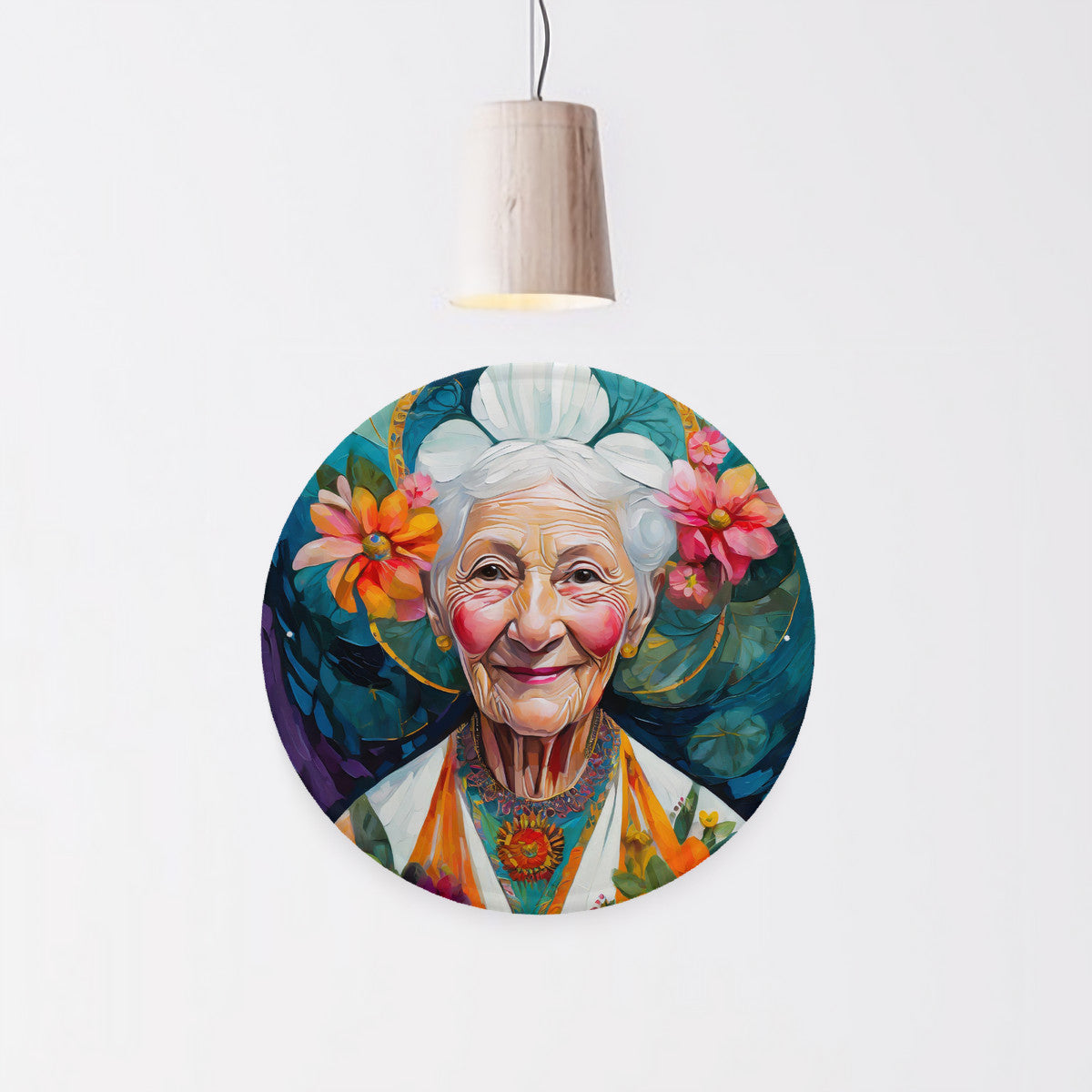 Great Aunt Ida Round Steel Metal Art Decor