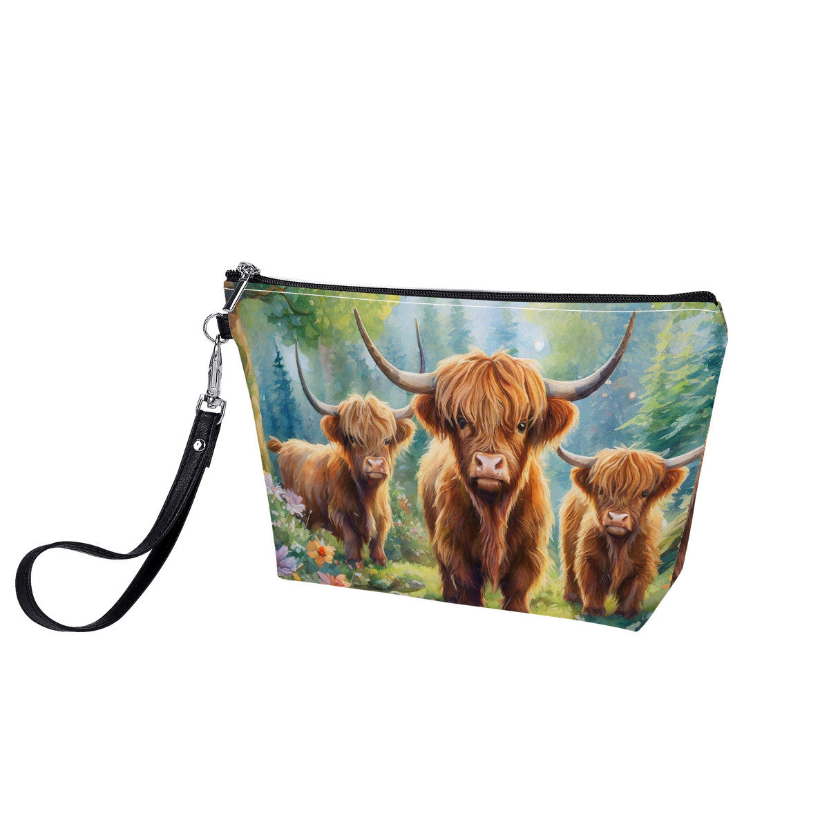 Miniature Highland Cows Cosmetic Bag