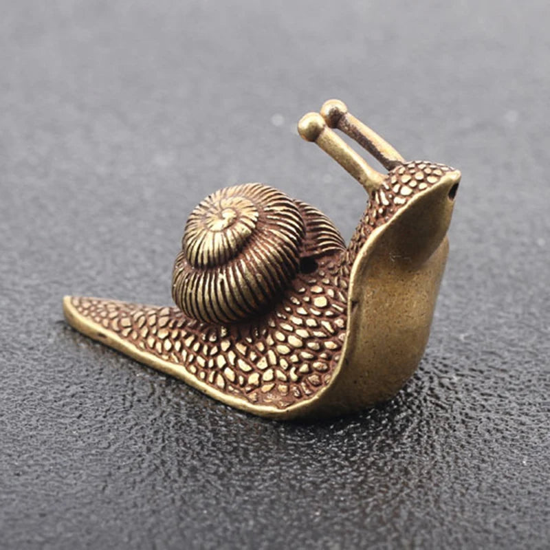 Copper Snail Figurine Tea Pet