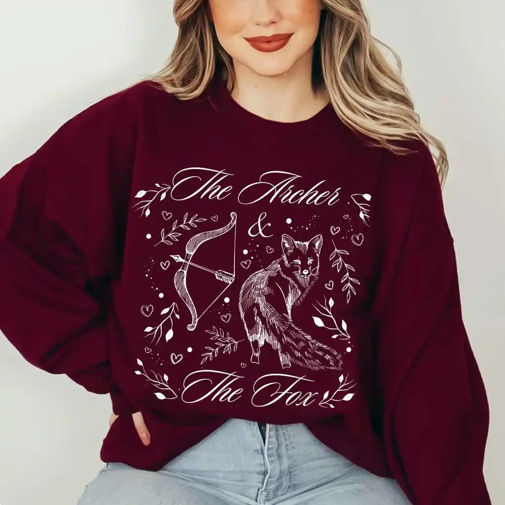 The Archer and the Fox Print Unisex Sweater Once Upon A Broken Heart Sweatshirt