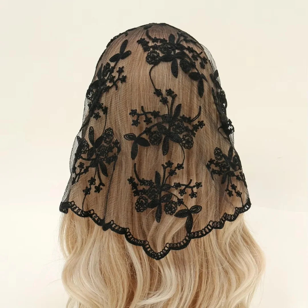 Triangle Lace Scarf Bandana Neckerchief Hair Scarves